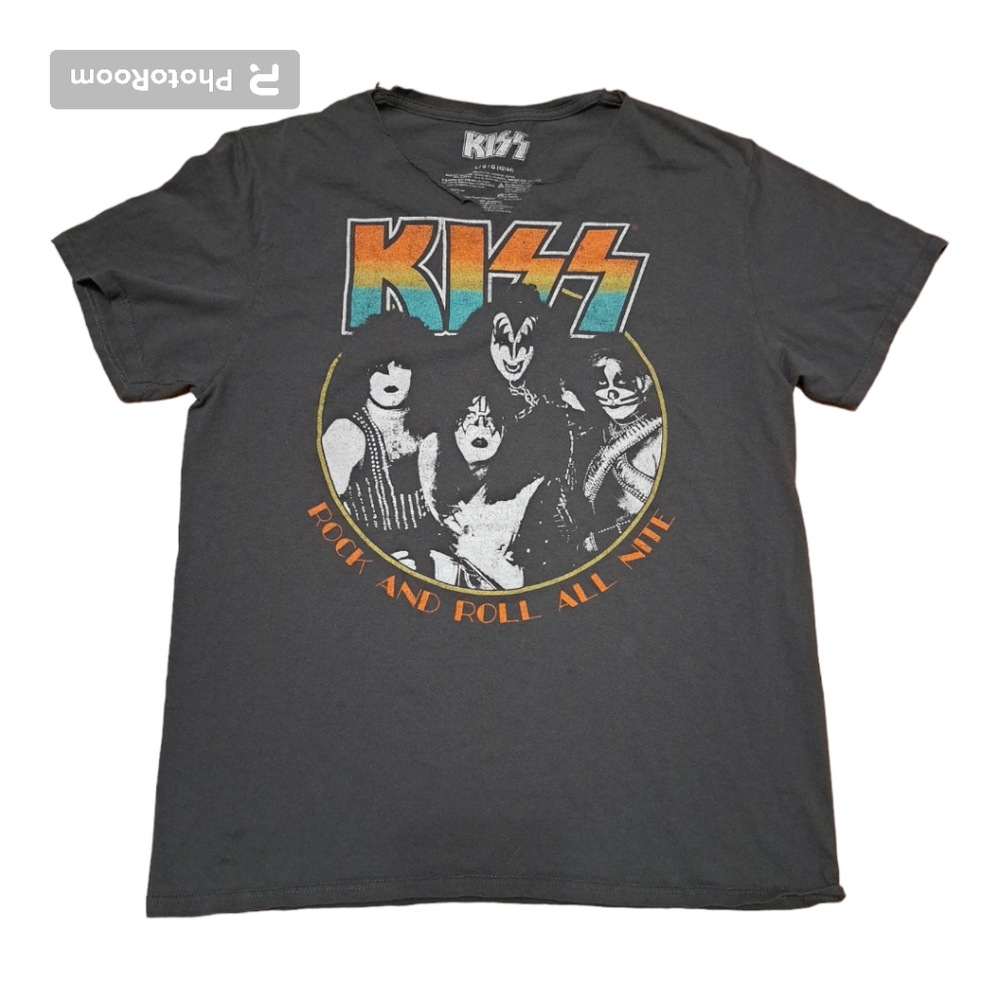 Mens Kiss "Rock and Roll All Nite" Tee Size L